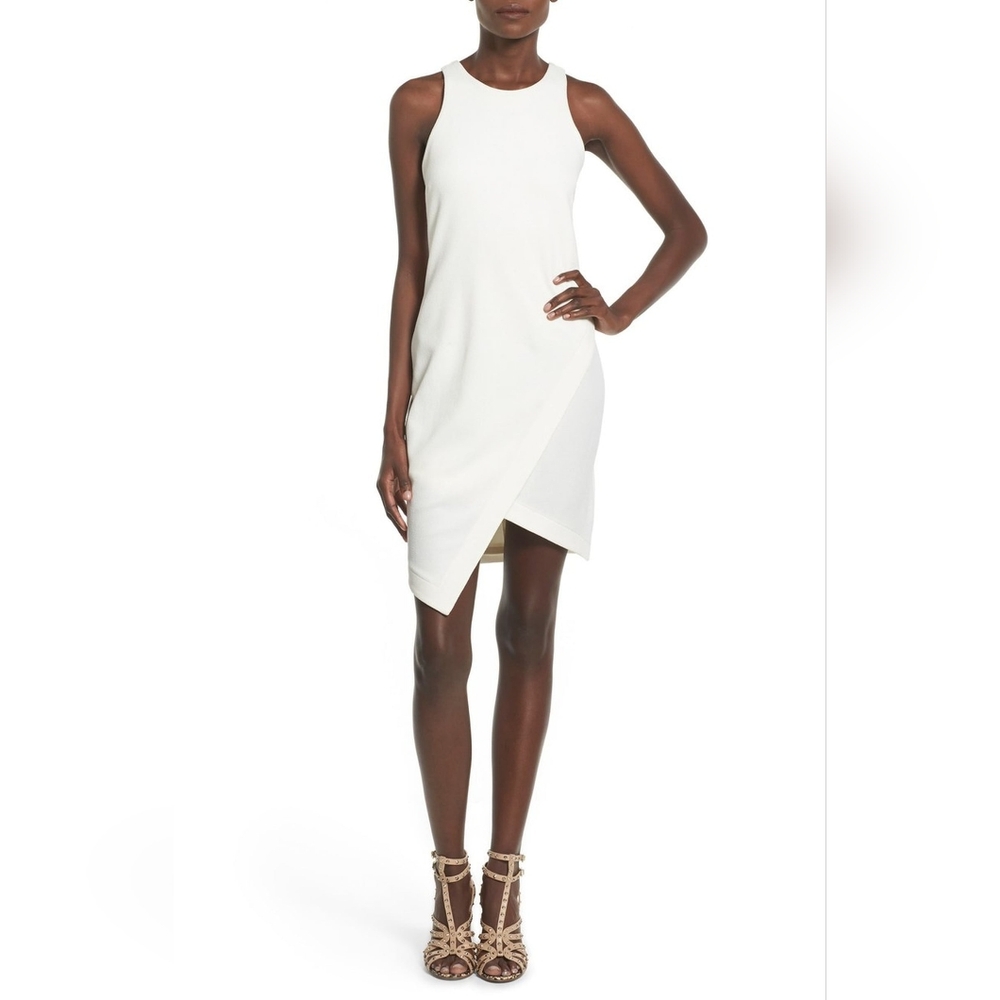 Leith Asymmetrical White Dress Sz Large